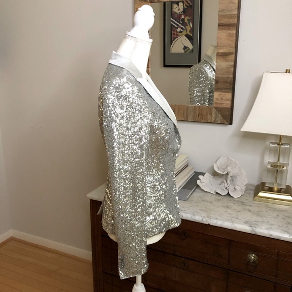 DRYKORN for beautiful people Sequined Fitted Luxury Tailored Jacket - Picture 4 of 16